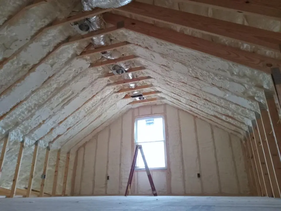 Spray foam roofing application for Crawl Space Insulation project in Maryland Heights